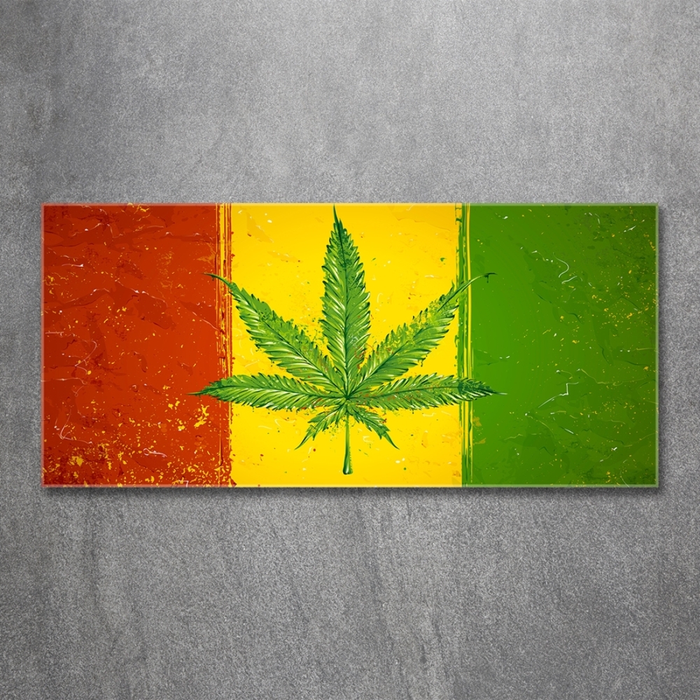 Tableau verre imprimé Drapeau rasta