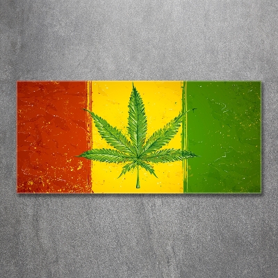 Tableau verre imprimé Drapeau rasta