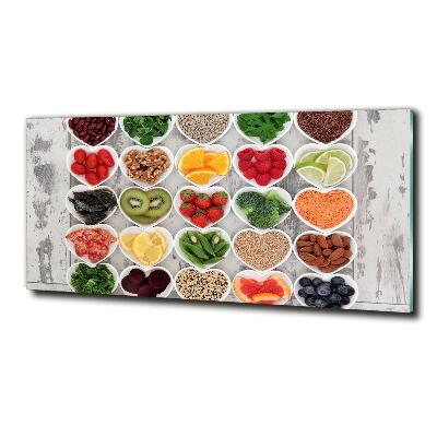 Tableau photo sur verre Aliments sains