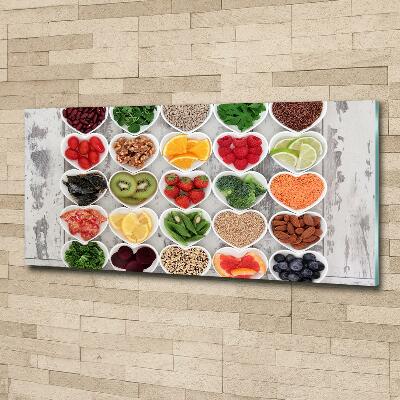 Tableau photo sur verre Aliments sains