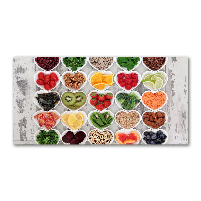 Tableau photo sur verre Aliments sains