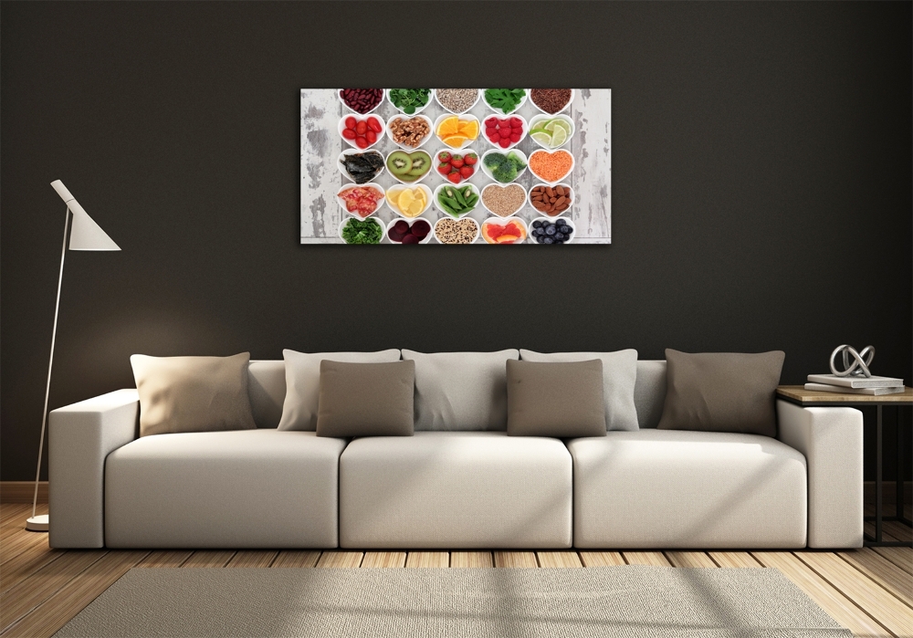 Tableau photo sur verre Aliments sains