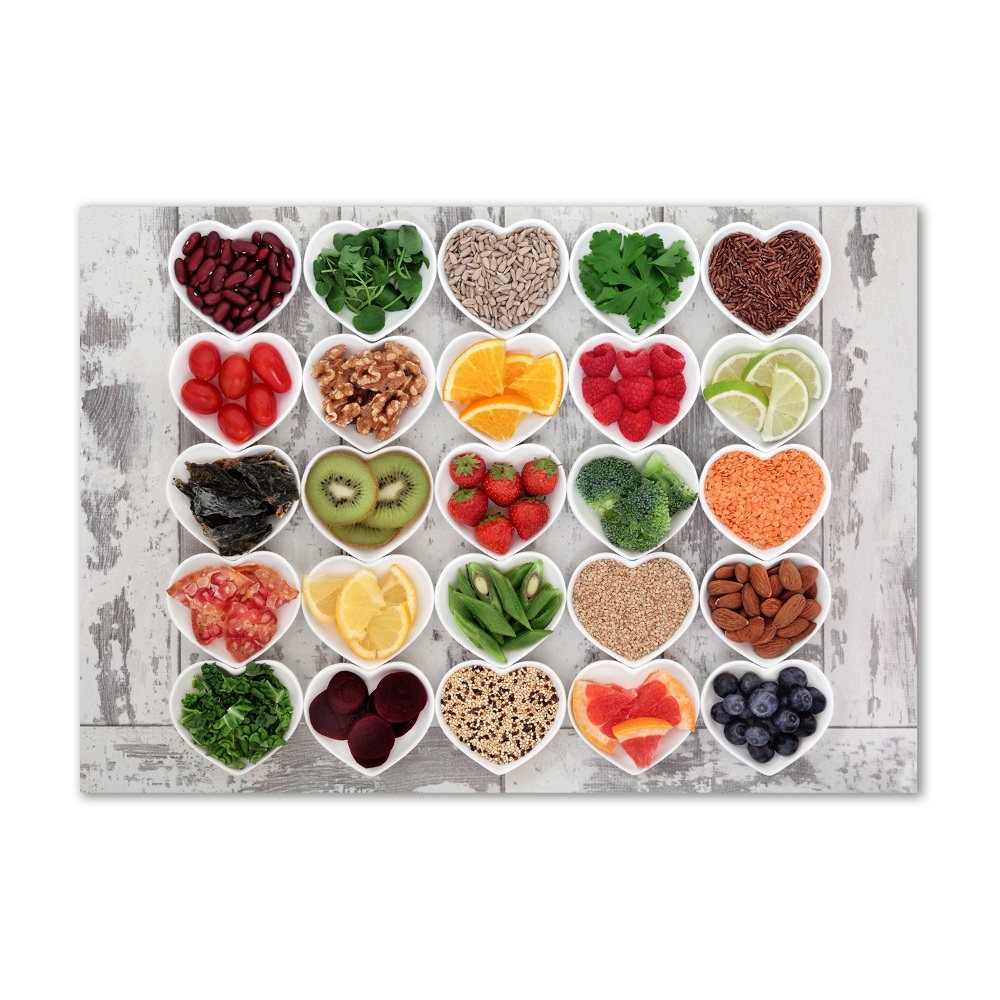 Tableau photo sur verre Aliments sains