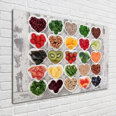 Tableau photo sur verre Aliments sains