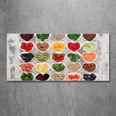 Tableau photo sur verre Aliments sains