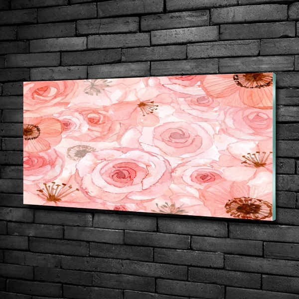 Tableau verre imprimé Motif floral