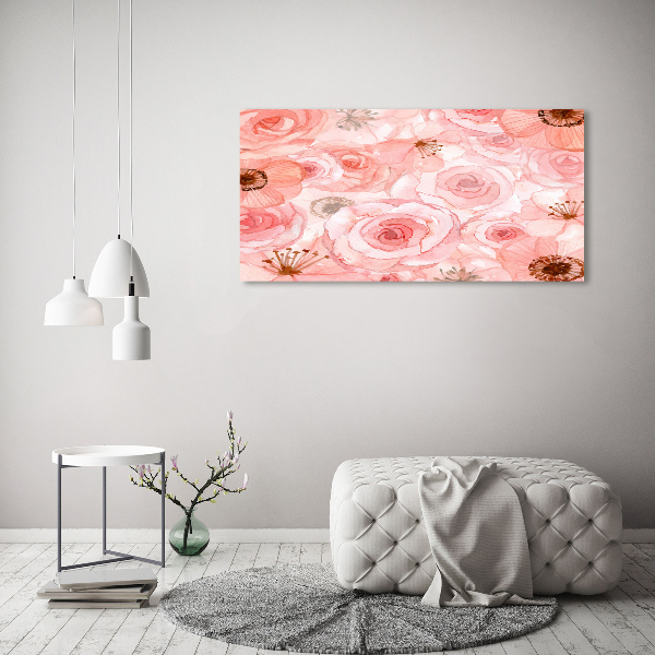 Tableau verre imprimé Motif floral