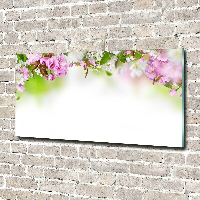 Tableau en verre Fleurs de printemps