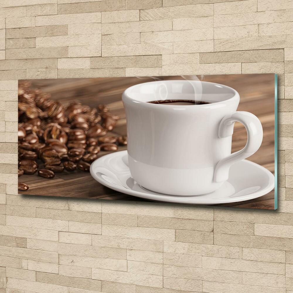 Tableau photo sur verre Tasse de café