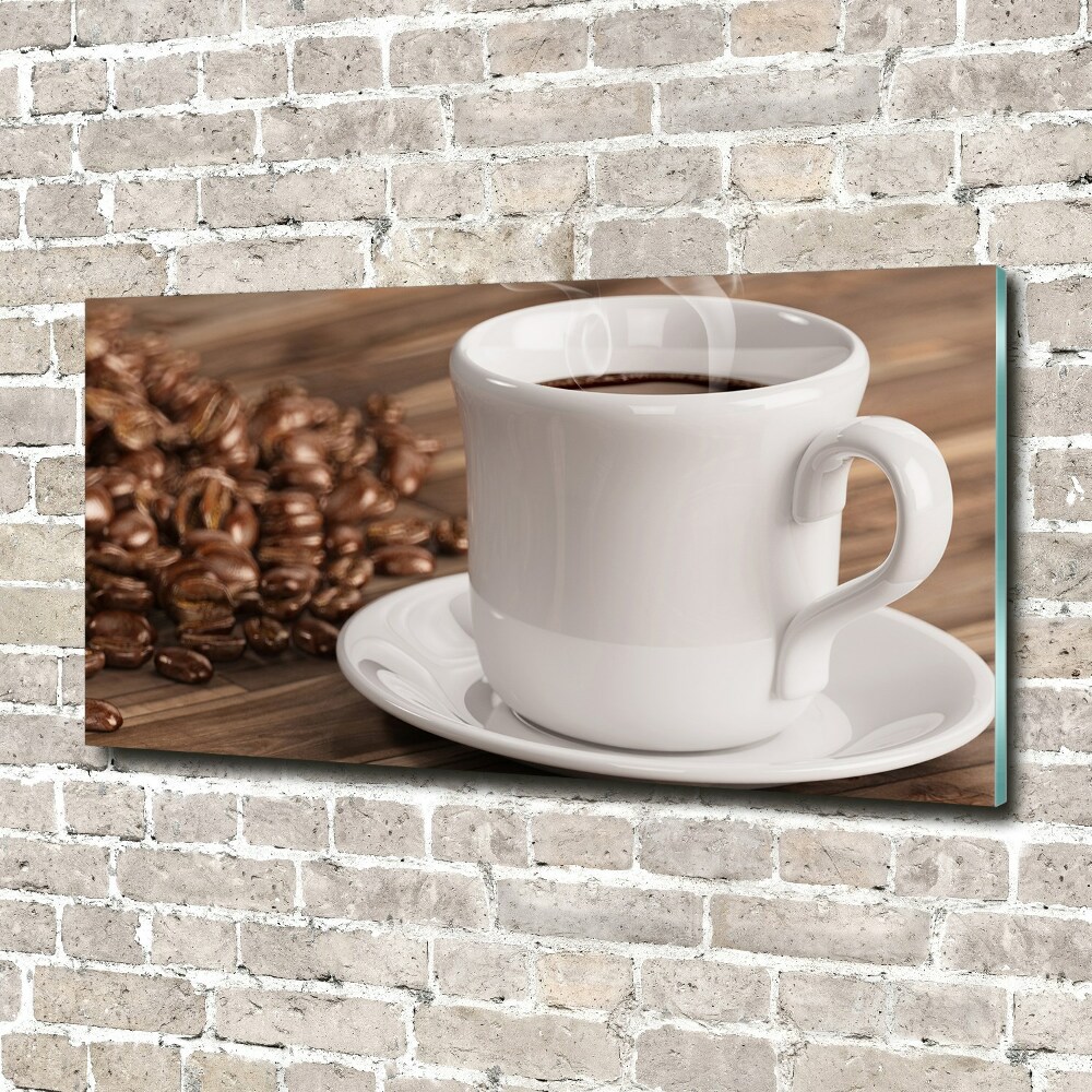 Tableau photo sur verre Tasse de café