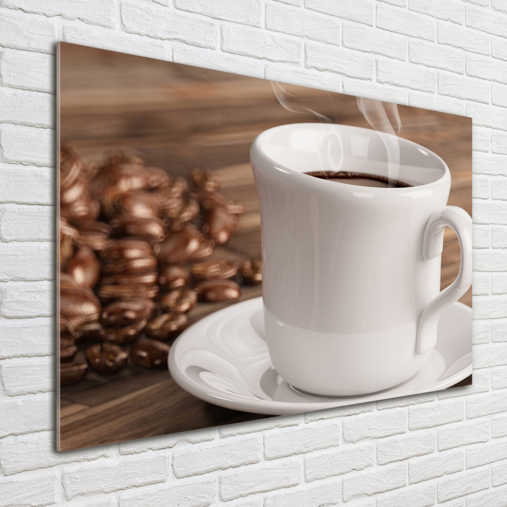 Tableau photo sur verre Tasse de café