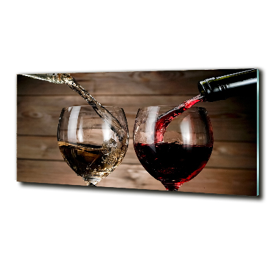 Tableau sur verre Deux verres de vin