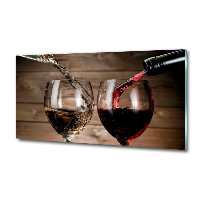 Tableau sur verre Deux verres de vin