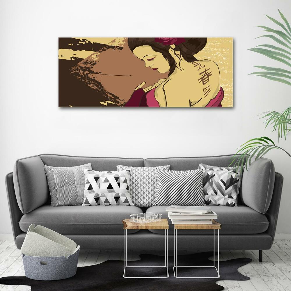 Tableau imprimé sur verre Geisha