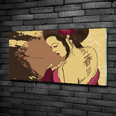 Tableau imprimé sur verre Geisha