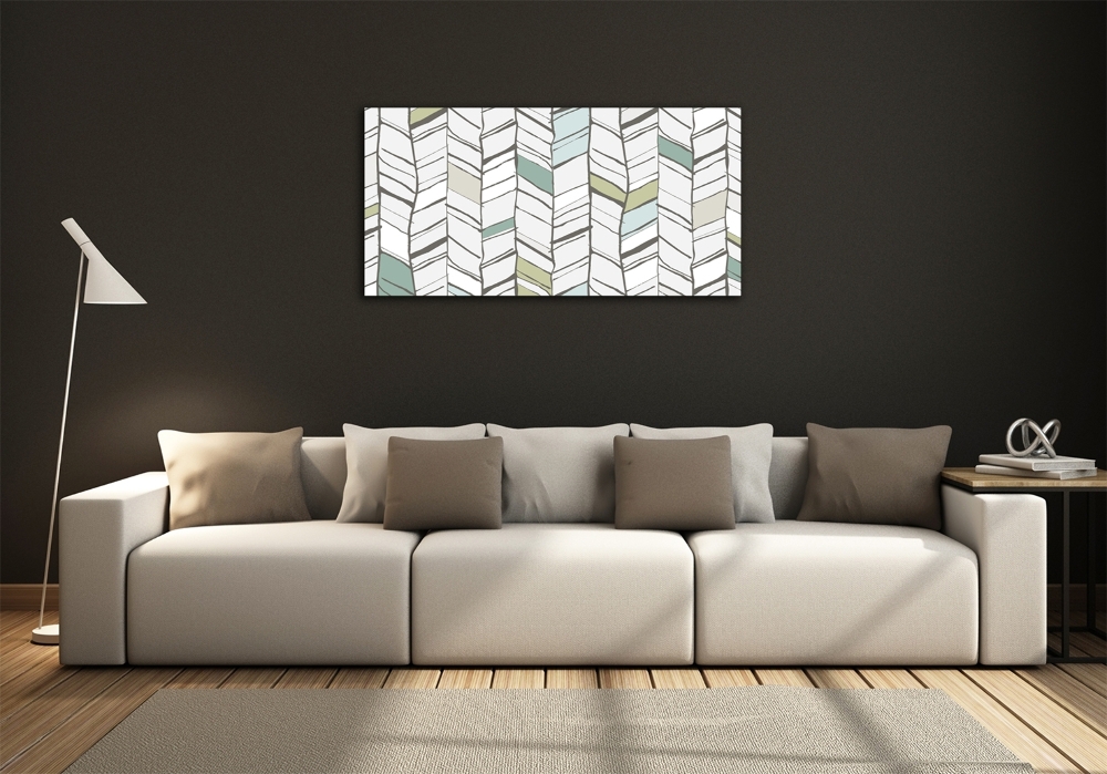 Tableau imprimé sur verre Motif à chevrons