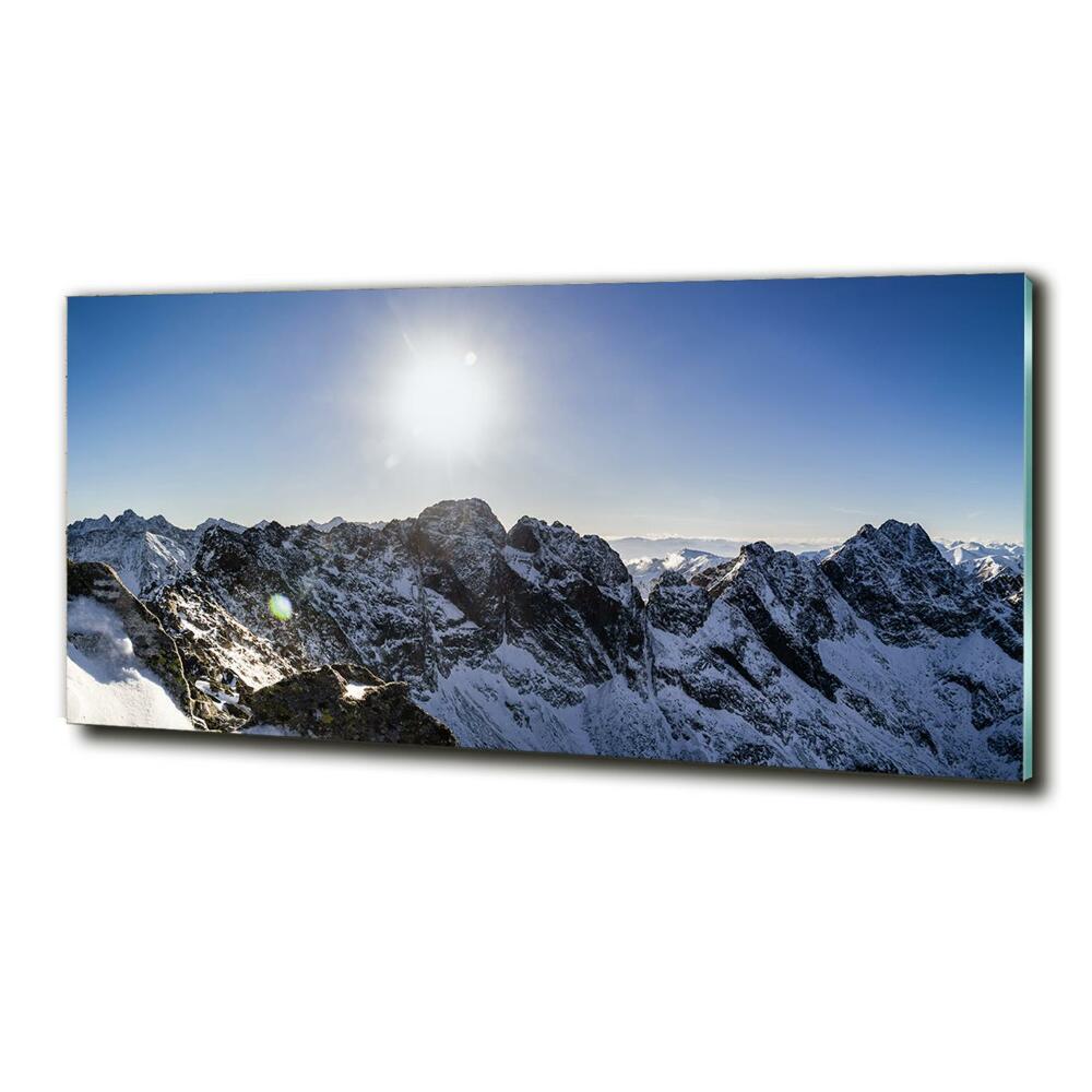 Tableau photo sur verre Hiver dans les Tatras