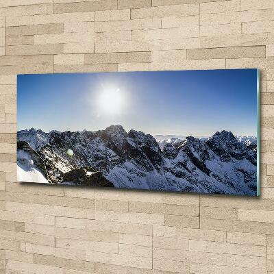 Tableau photo sur verre Hiver dans les Tatras