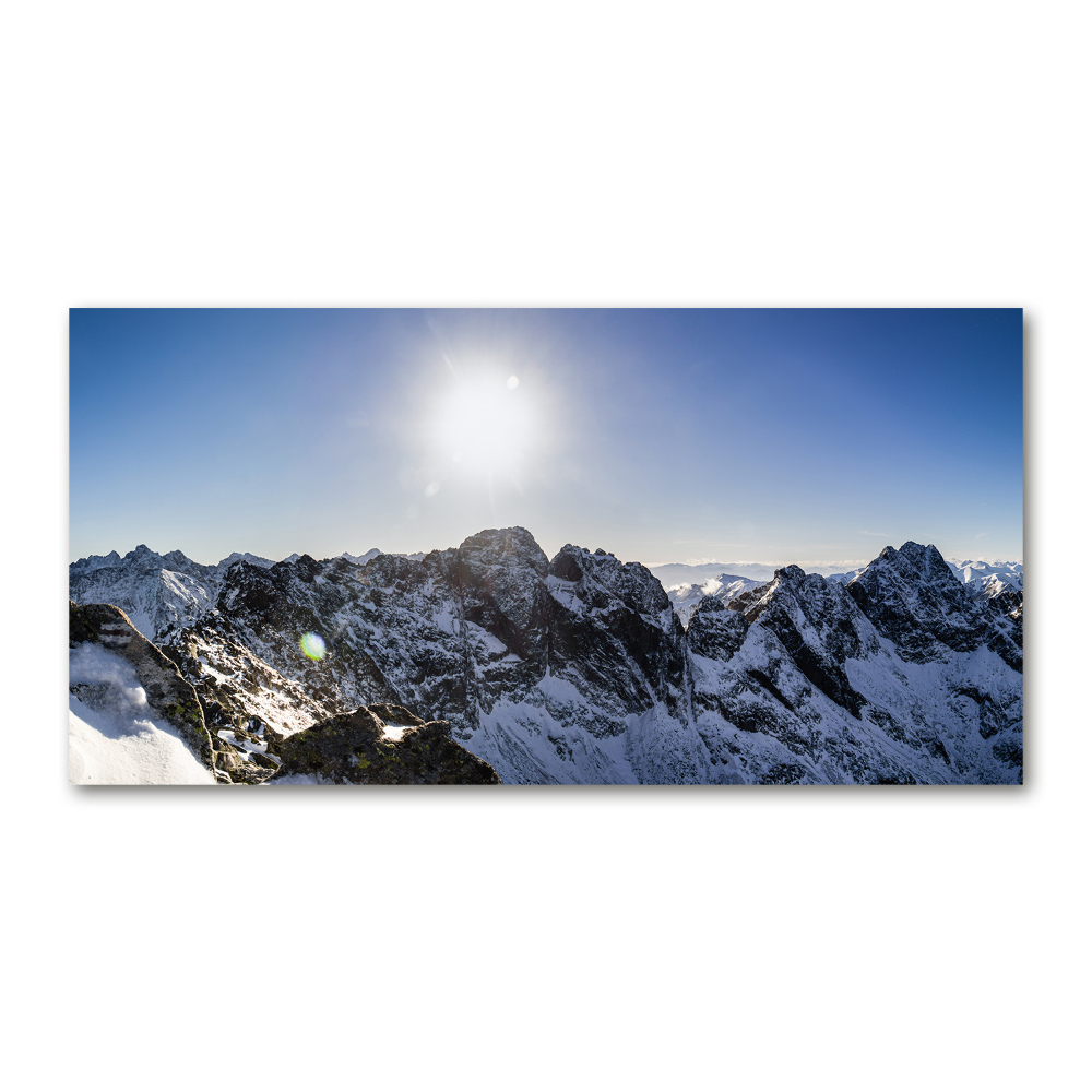 Tableau photo sur verre Hiver dans les Tatras