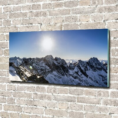 Tableau photo sur verre Hiver dans les Tatras