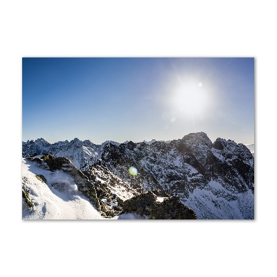 Tableau photo sur verre Hiver dans les Tatras