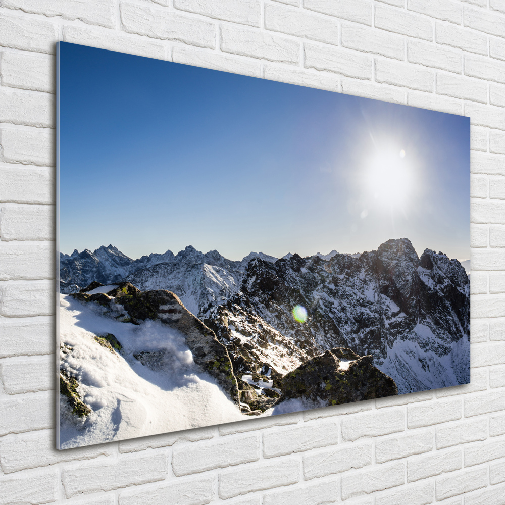 Tableau photo sur verre Hiver dans les Tatras