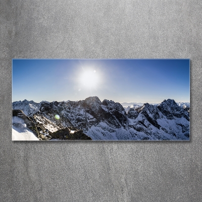 Tableau photo sur verre Hiver dans les Tatras