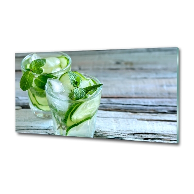 Tableau photo sur verre Eau de concombre