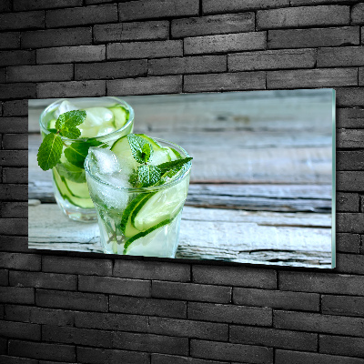 Tableau photo sur verre Eau de concombre