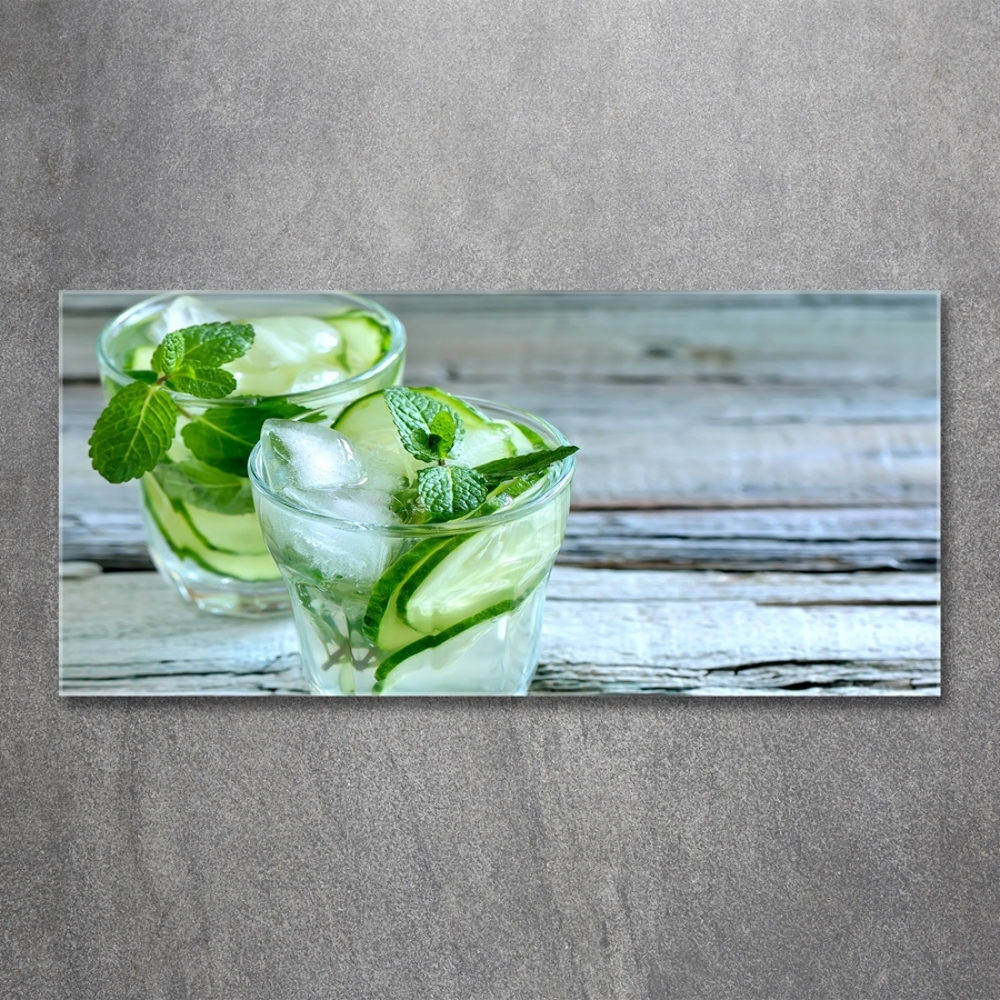 Tableau photo sur verre Eau de concombre