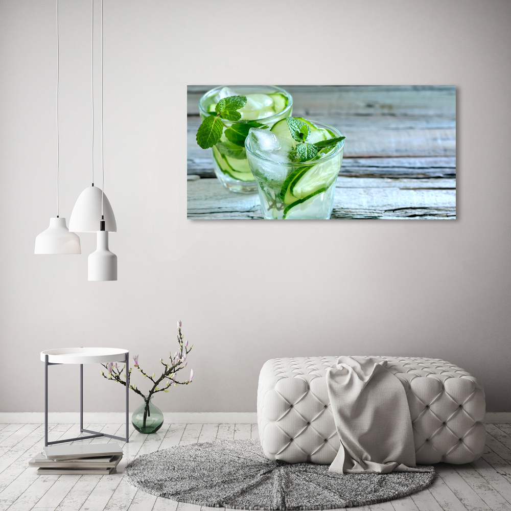 Tableau photo sur verre Eau de concombre