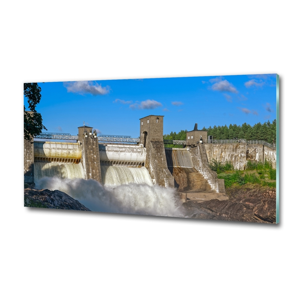 Tableau photo sur verre Barrage d'eau