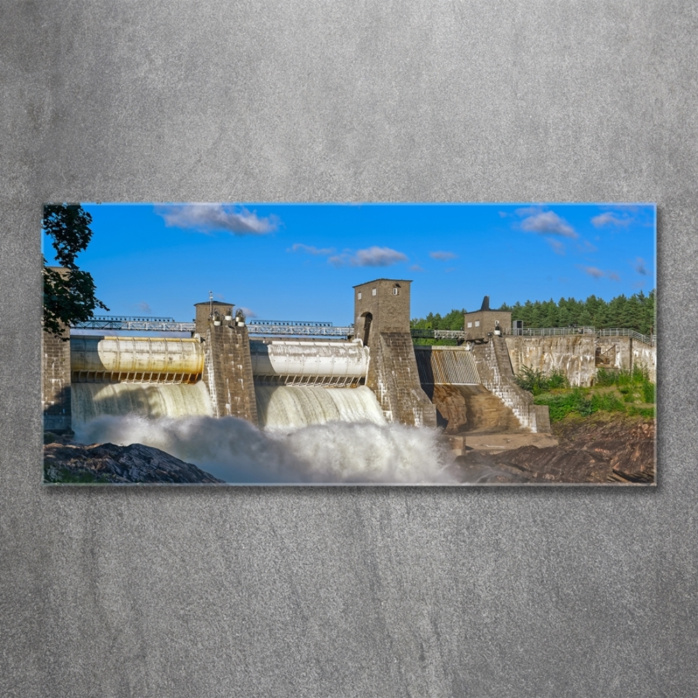 Tableau photo sur verre Barrage d'eau