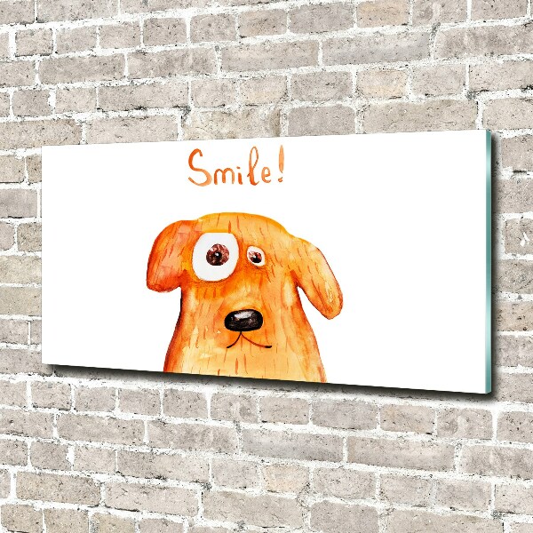Tableau verre imprimé Chien