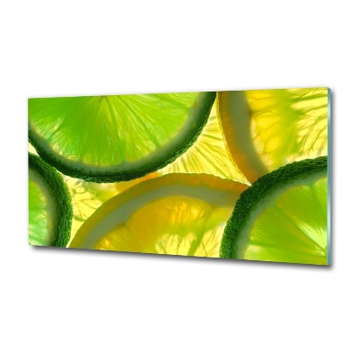 Tableau sur verre Citron vert et citron