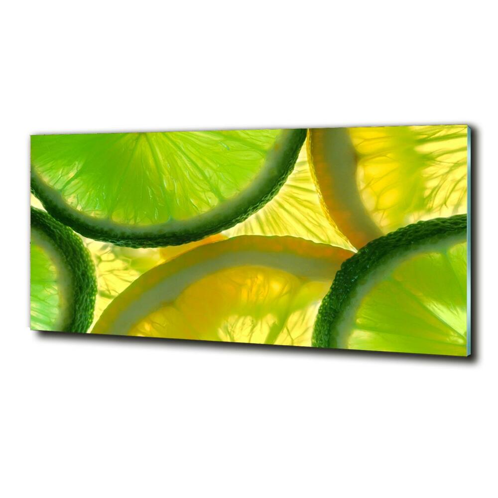 Tableau sur verre Citron vert et citron