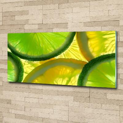 Tableau sur verre Citron vert et citron