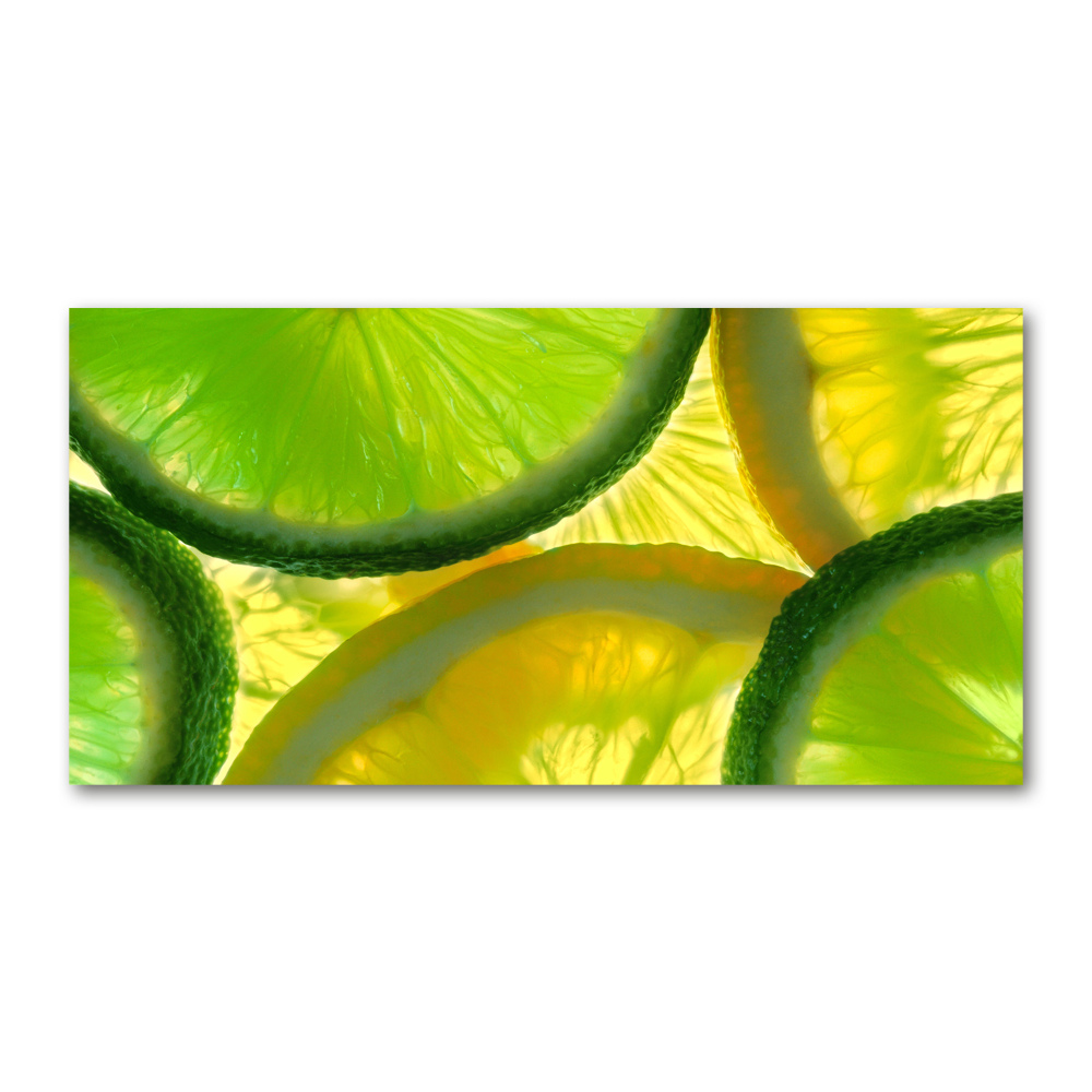 Tableau sur verre Citron vert et citron