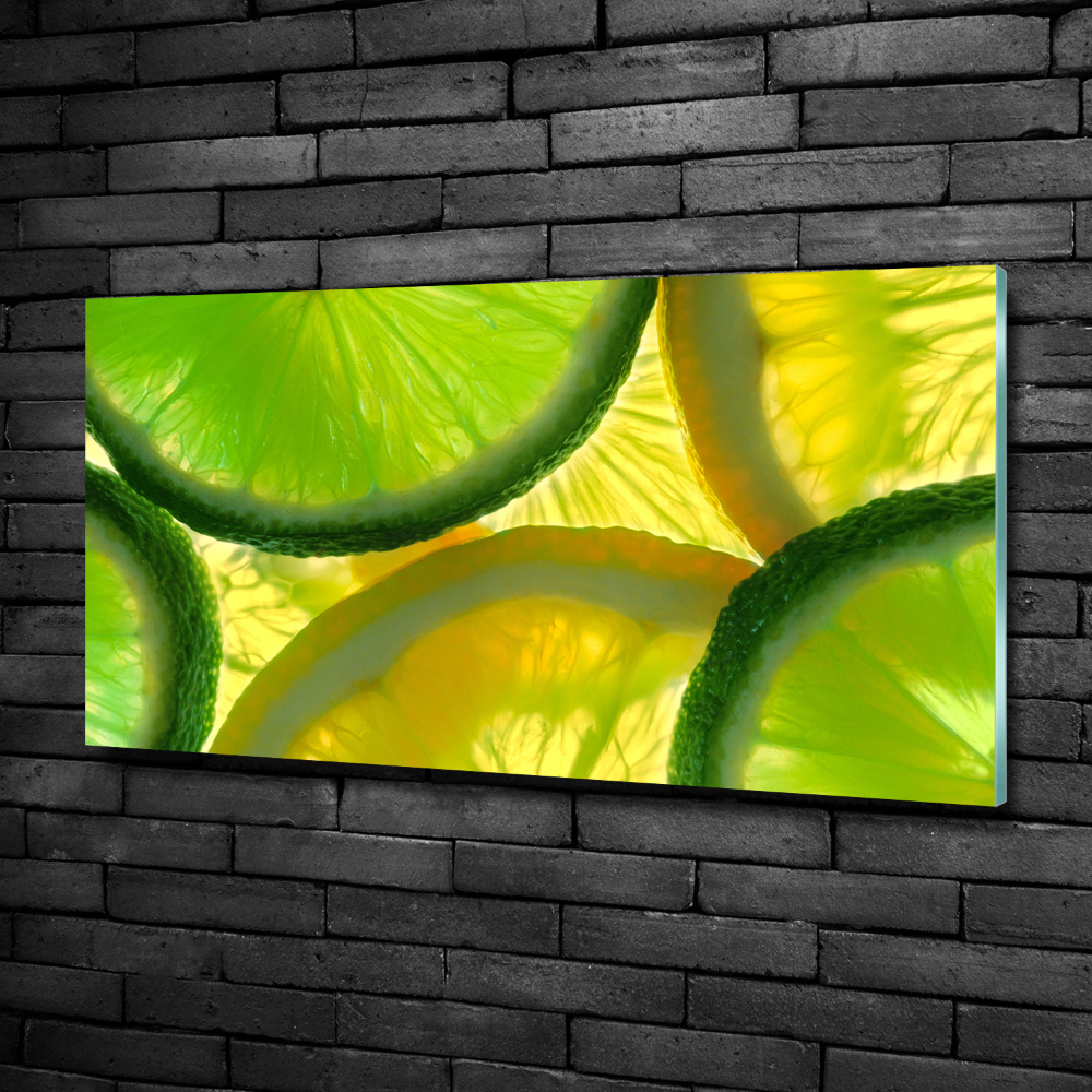 Tableau sur verre Citron vert et citron