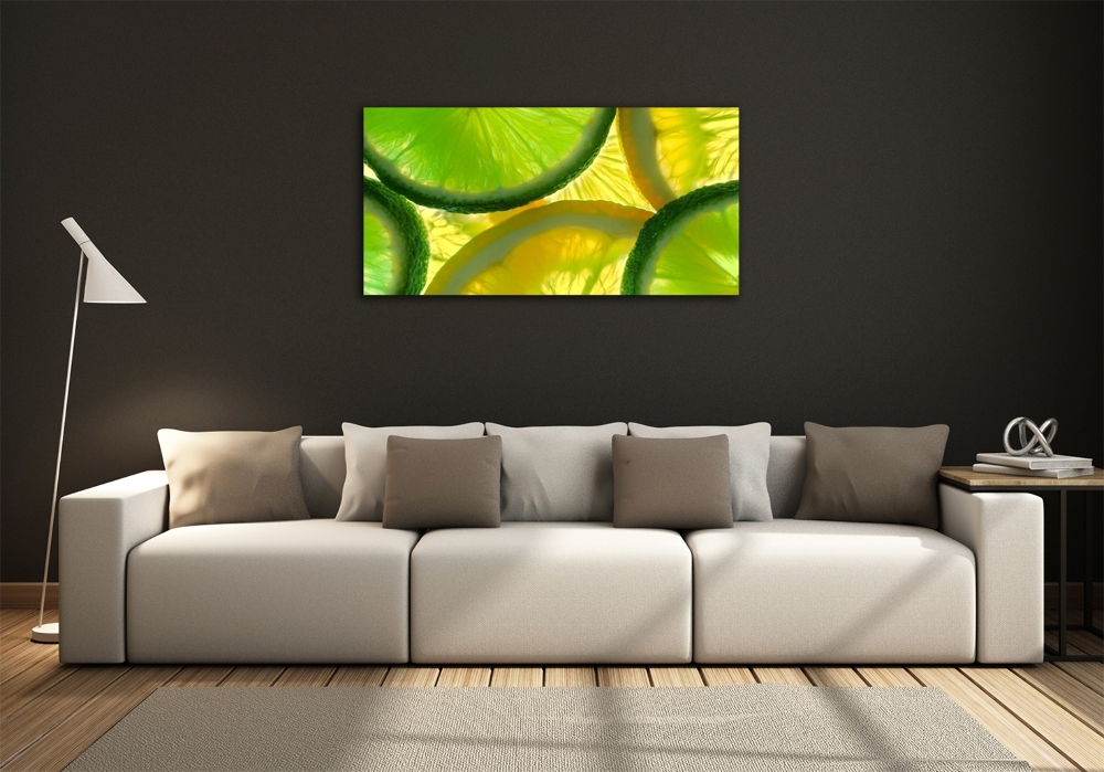 Tableau sur verre Citron vert et citron