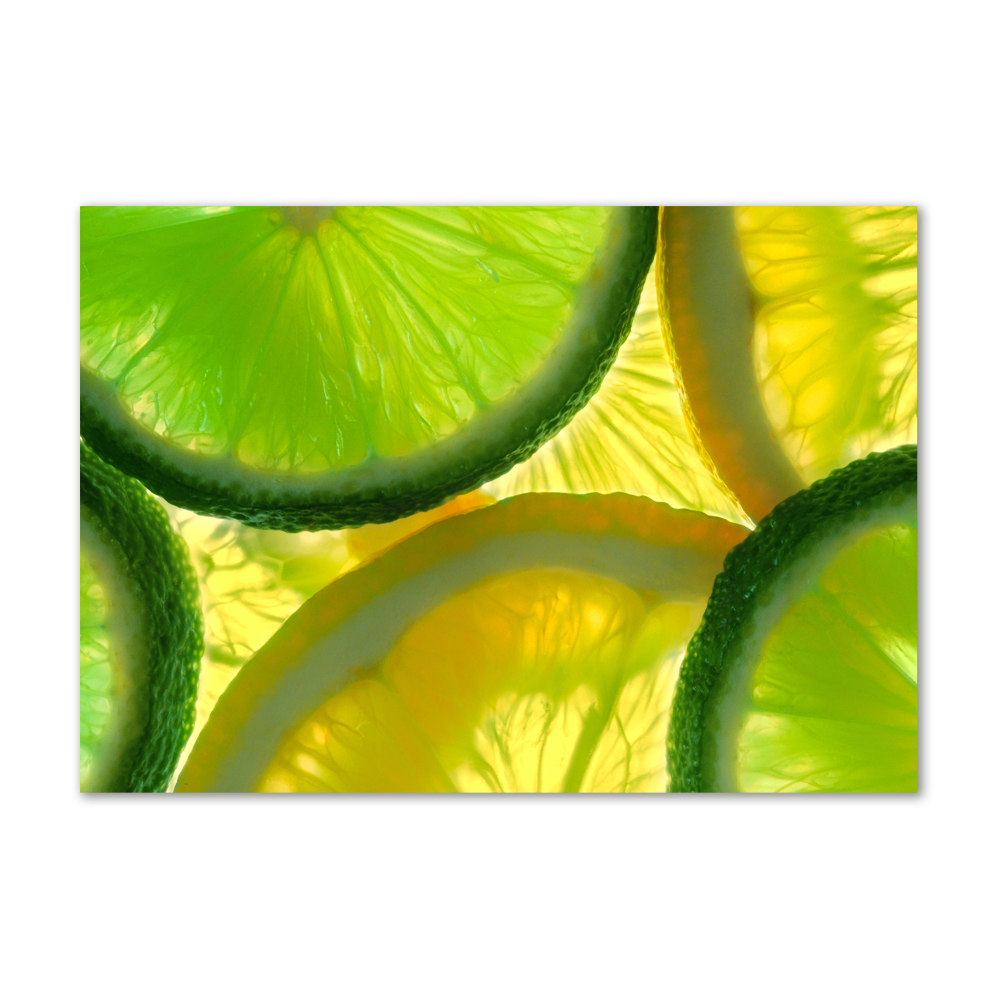 Tableau sur verre Citron vert et citron