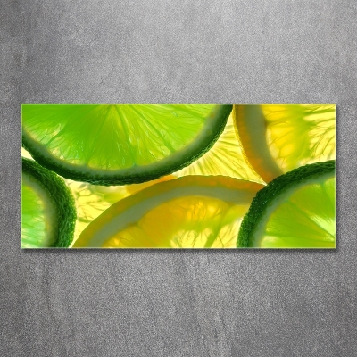 Tableau sur verre Citron vert et citron