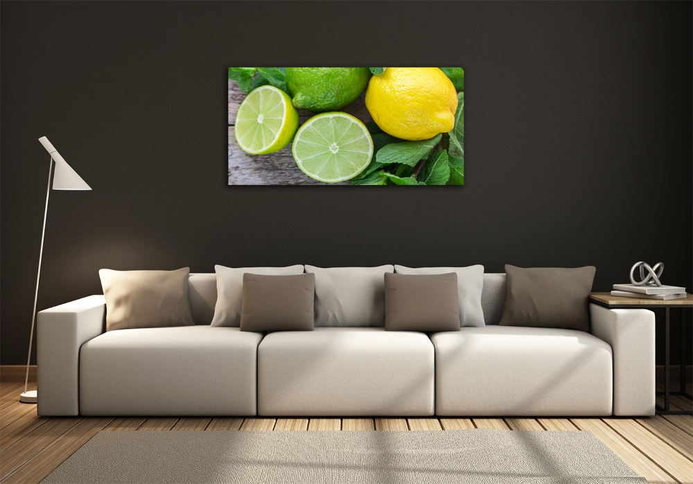 Tableau photo sur verre Chaux et citron