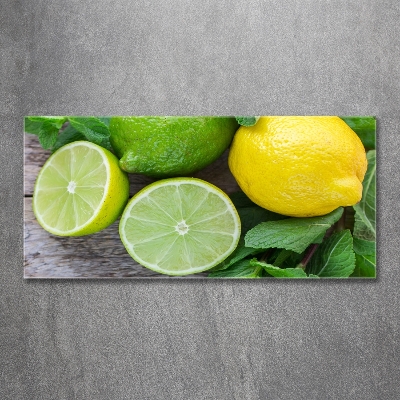 Tableau photo sur verre Chaux et citron