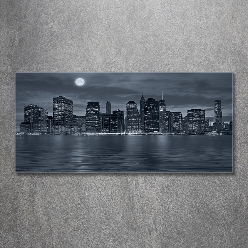 Tableau en verre New York de nuit