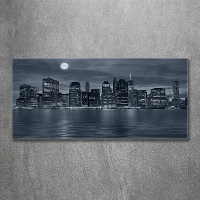 Tableau en verre New York de nuit