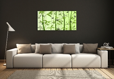 Tableau photo sur verre Bambou