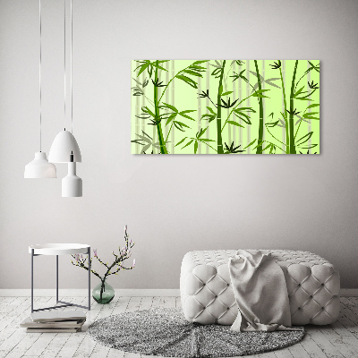 Tableau photo sur verre Bambou