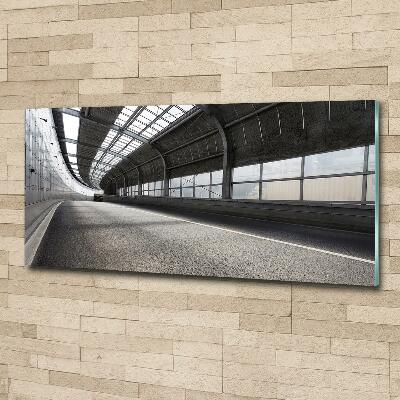 Tableau sur verre Route dans un tunnel