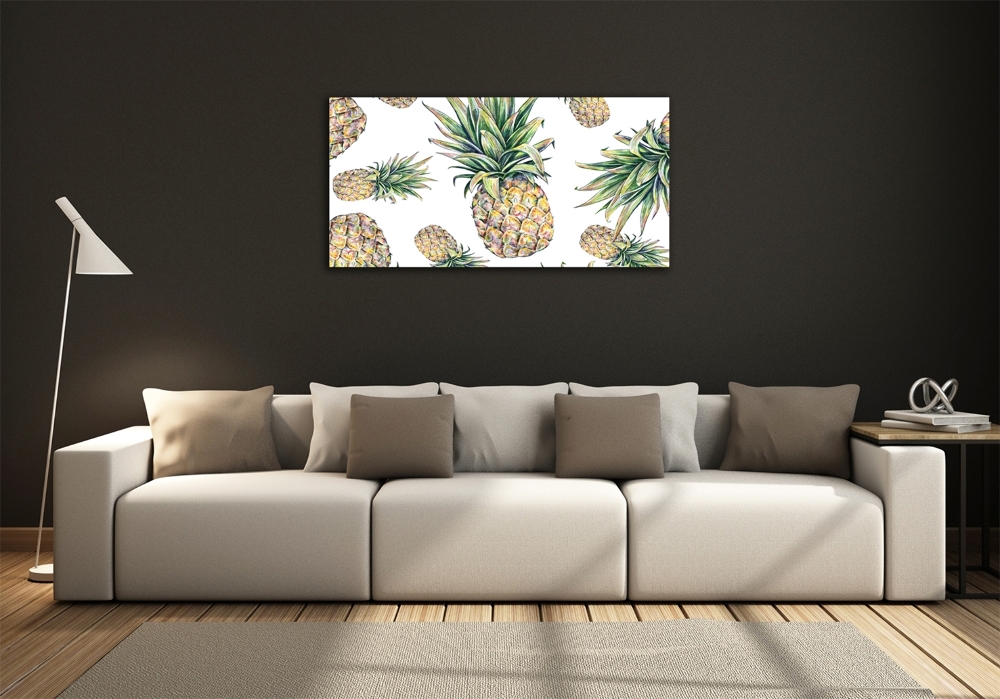 Tableau imprimé sur verre Ananas